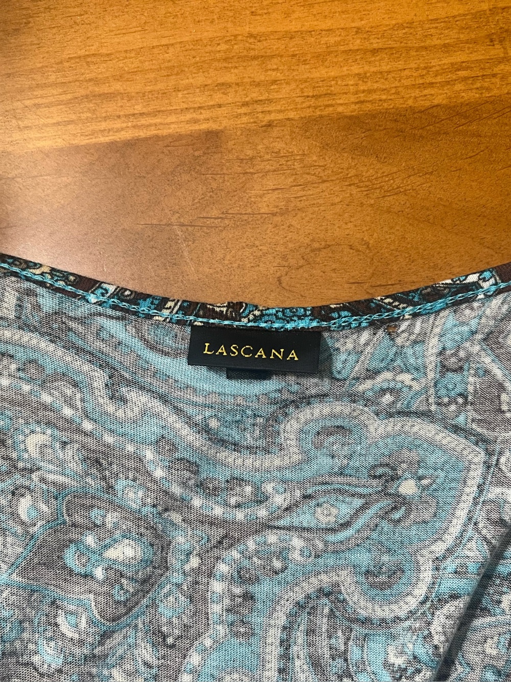 Lascana Teal Paisley V-Neck Maxi Dress EUC - Picture 8 of 9
